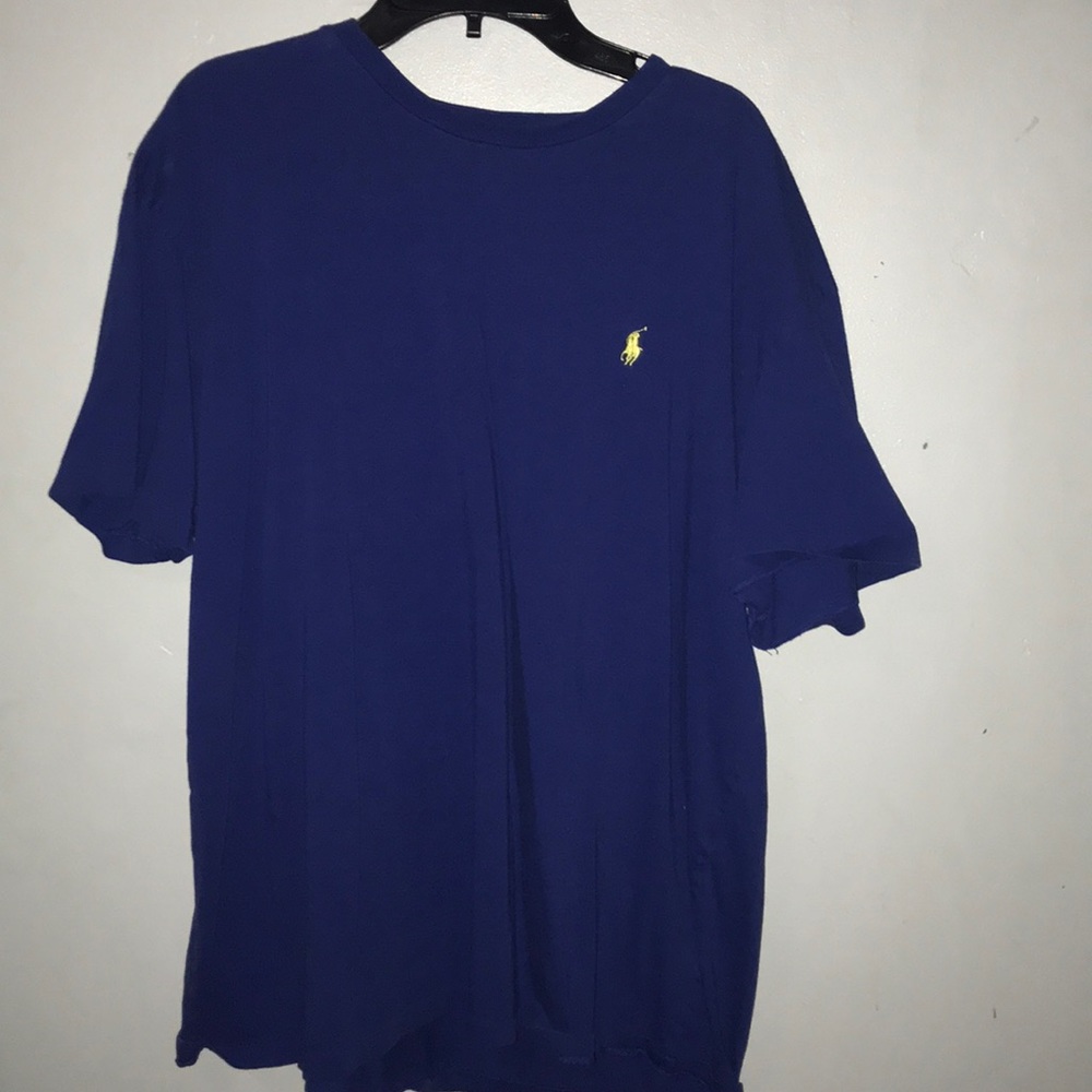 Large royal blue polo tee
